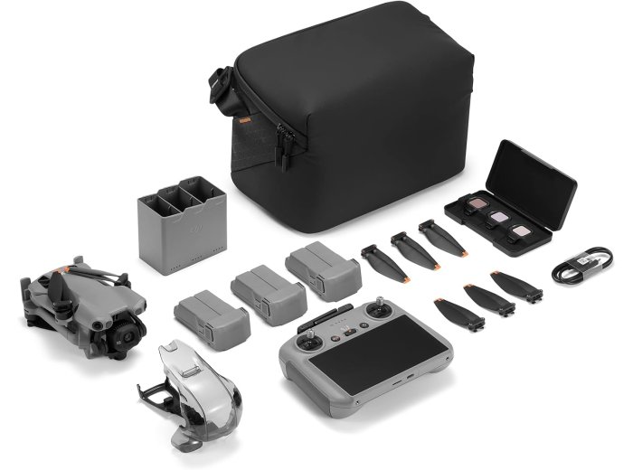 DJI Mini 5 Pro Fly More Combo Plus with DJI RC 2, Drone with Camera, 1-Inch CMOS, 4K Drone for Beginners, Obstacle Sensing, ActiveTrack 360°, 225° Gimbal Rotation, Extended Battery Life