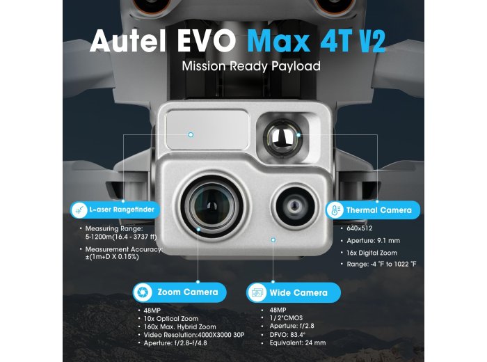 Autel Robotics EVO MAX 4T V2 With 4 Cameras in One
