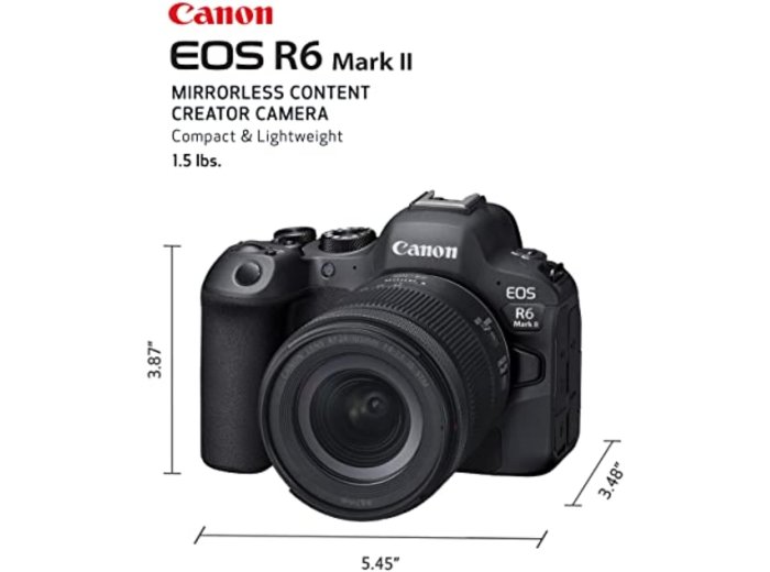 Canon EOS R6 Mark II Mirrorless Camera RF24-105mm F4-7.1 is STM Lens Kit