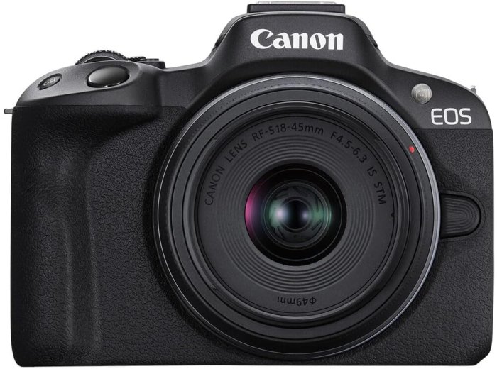Canon EOS R50 Mirrorless Camera with 18-45mm Lens (5811C012) Bundle