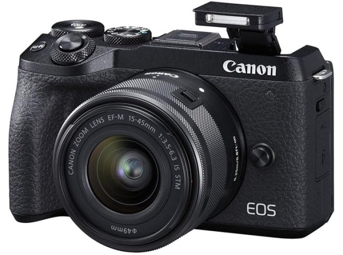 Canon EOS M6 Mark II Mirrorless Camera with 15-45mm Lens (Black) Bundle