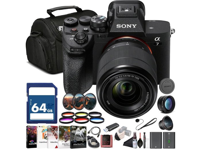 Sony α7 IV Mirrorless Camera with 28-70mm Lens & Filter Kit Bundle